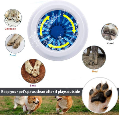 Portable Silicone Dog Paw Cleaner and Grooming Brush for Cats and Dogs - Compact Foot Washing Cup (Small, Blue)
